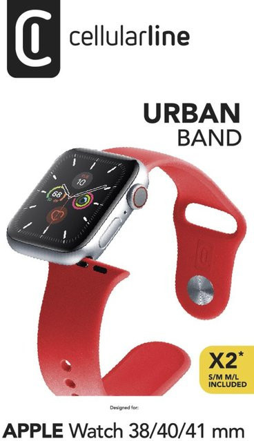 CellularLine Uhrenarmband Silikon, Red, Unisex, 38/40/41/42mm - Bild 1