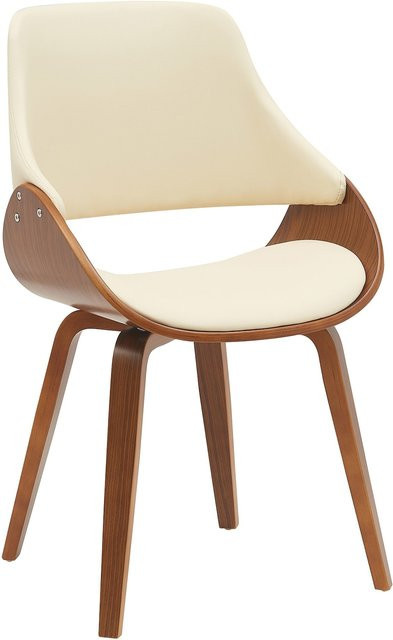 CLP Esszimmerstuhl Vangale gepolstert in Beige mit Bugholzgestell aus Pappel im Mid-Century Design - Bild 1