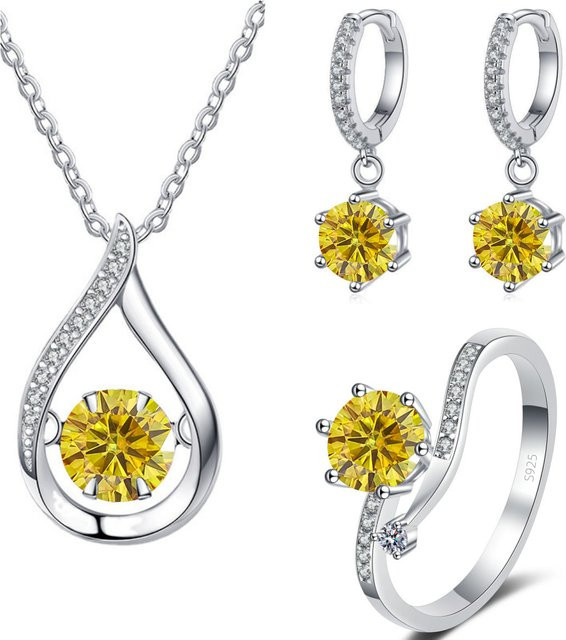 BIJOX STORY Schmuckset 925 Silber, Moissanit, Unisex - Bild 1