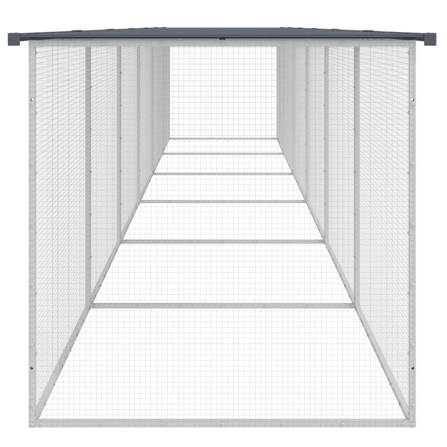 Vidaxl Hühnerstall aus verzinktem Stahl mit Dach, Anthrazit, B/T/H: 603 x 98 x 90 cm - Bild 2