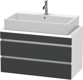 Duravit Waschtischunterschrank Com DuraStyle in Grau und Weiß mit 2 Schubladen, B/T: 90 x 47,8 cm - Bild 1