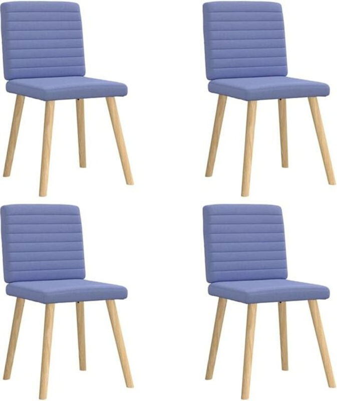 Set aus 4 Esszimmerstühlen in Jeansblau aus Stoff im skandinavischen Design von vidaxl - Bild 1