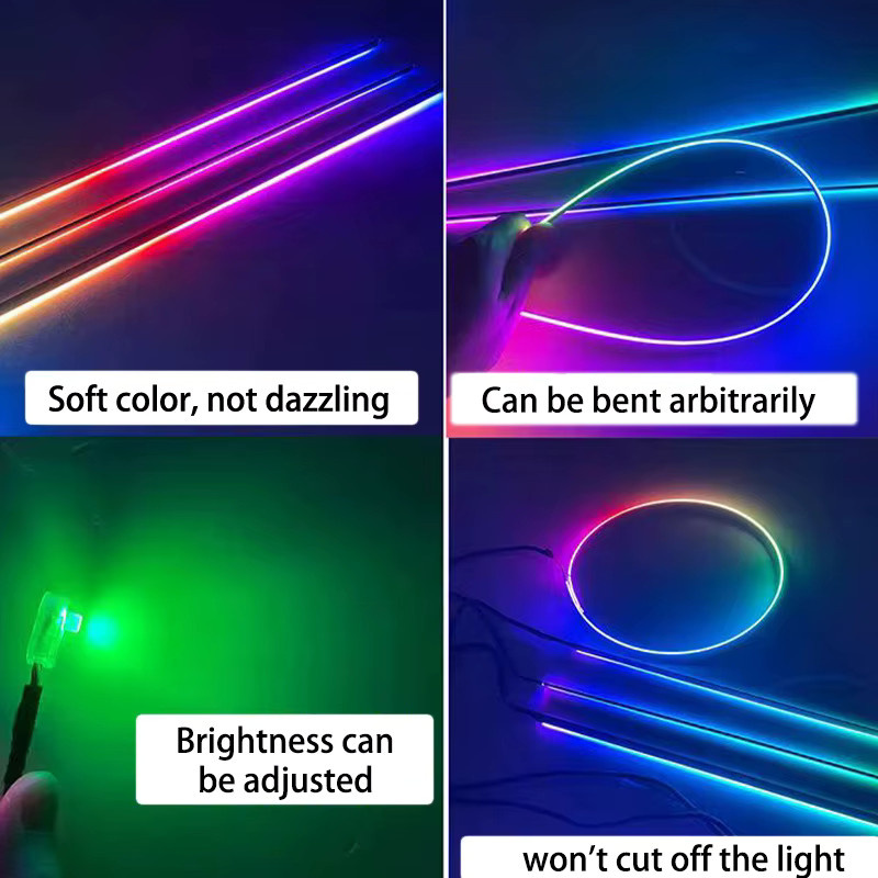 Universal Auto LED Umgebungslicht in Schwarz mit 64 RGB Farben und Acryl Lichtleiter zur Innenraum-Dekoration - Bild 4