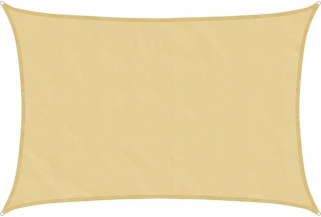 Furnicato Sonnensegel rechteckig aus Polyester-Oxford in Sandfarbe, Breite: 500 cm, Tiefe: 300 cm - Bild 1