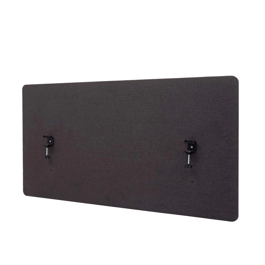 Proregal Akustik-Tischtrennwand als Schreibtisch-Sichtschutz und Pinnwand aus Stoff in Braun-Grau, H x B x T: 60 x 120 x 2 cm - Bild 2