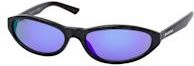 Balenciaga BB 0007S Sonnenbrille, Vollrand, oval, Kunststoff, Unisex, black green - Bild 1