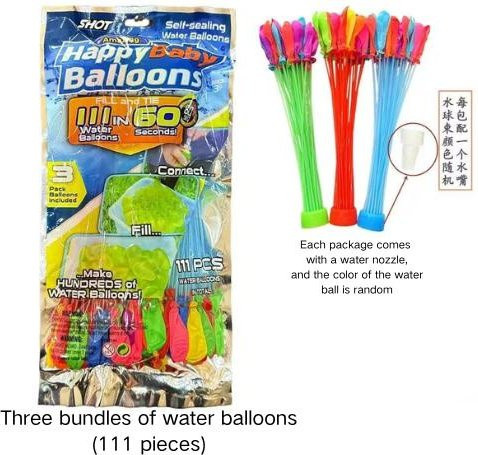 Linyi toy Wasserballons 111-teiliges Set - Bild 1