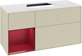 V&B Waschtischunterschrank Finion in Weiß lackiert, Breite: 120 cm, Tiefe: 50,1 cm, Höhe: 50,1 cm - Bild 1