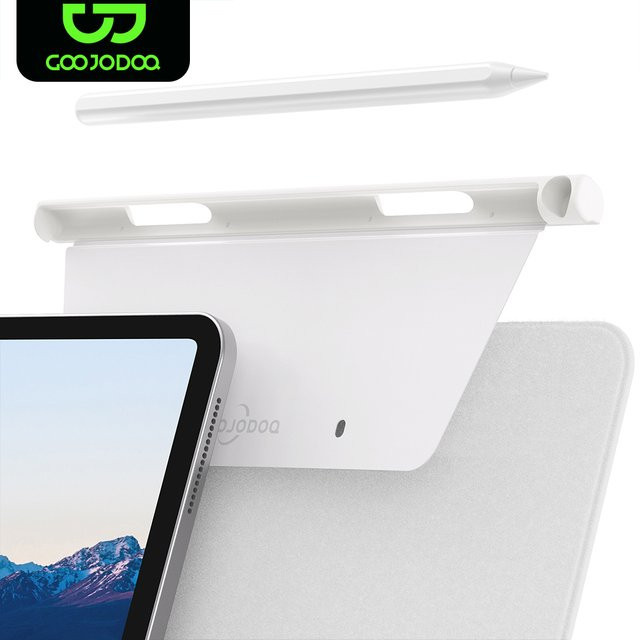 GOOJODOQ Smart Magic Keyboard Folio in Weiß für Apple mit magnetischer Halterung für Apple Pencil 1 und 2 - Bild 1