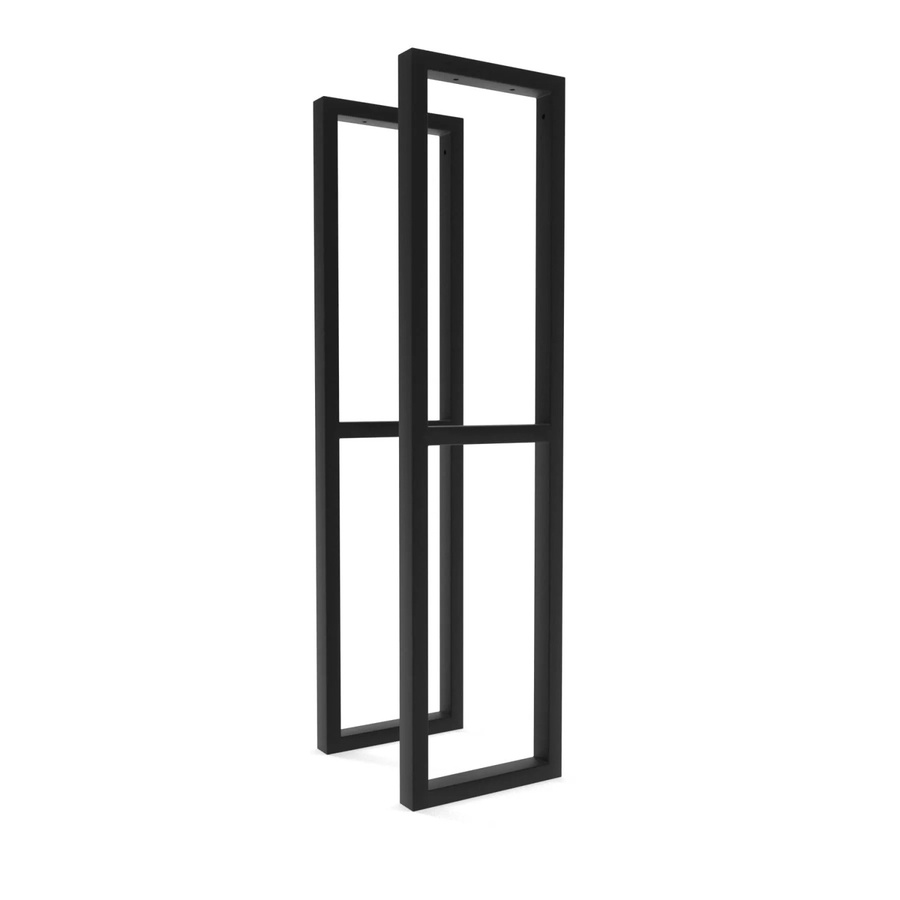 HEVVA Gestell NECKAR Doppel-Waschtisch 2er Set Schwarz matt Tiefe: 20 cm - Bild 2