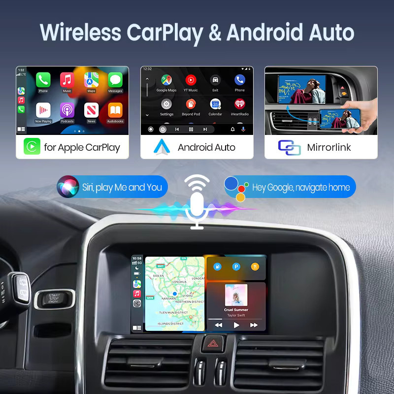 Junsun Wireless Carplay und Android Auto Adapter für Volvo XC60, S60, V40, V60, XC90 mit Airplay und Mirror Link - Bild 4