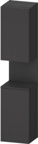 Duravit Hochschrank Qatego in Graphit mit LED-Beleuchtung und 2 Türen, B/T/H: 40 x 36 x 176 cm - Bild 1