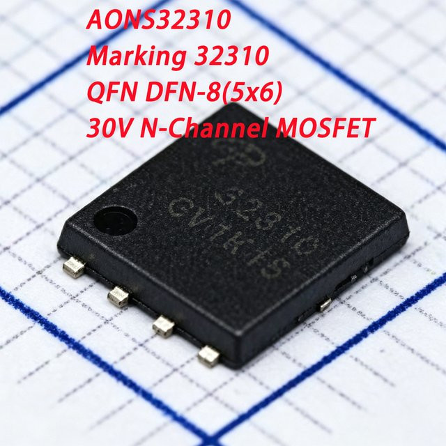 5 Stück AONS32310 N-Kanal MOSFET Feldeffekttransistor DFN-8 5x6 mm 30V 400A 400W 1,1mΩ@4,5V Schwarz - Bild 1