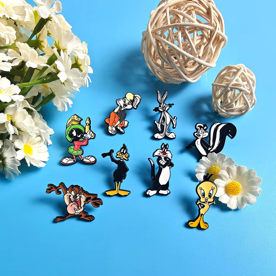 Warner Bros. Cartoon-Charakter Anstecknadel-Set, Metall, 8-teiliges Set - Bild 5