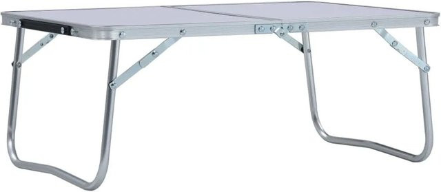 vidaXL Klappbarer Campingtisch Weiß aus Aluminium und MDF B/T: 60 x 40 cm - Bild 1