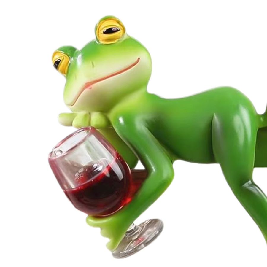 Hängende Froschfigur aus Kunstharz in Grün von APWIKOGER als dekoratives Blumentopf-Ornament für Garten und Rasen - Bild 5