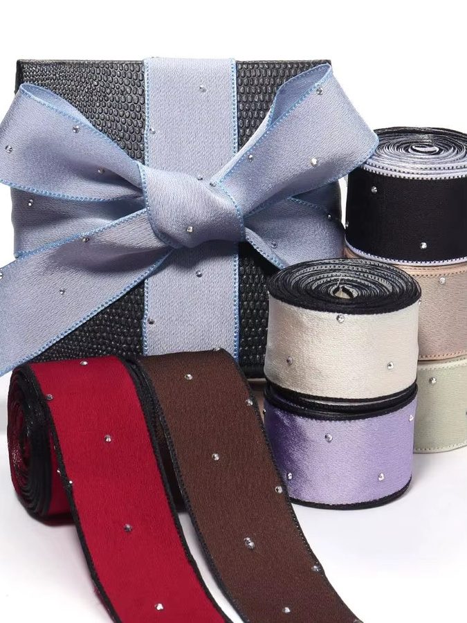 Buntes Diamant-Satinband für DIY-Dekorationen, Breite: 2,5 cm, Länge: 3 Yards - Bild 7