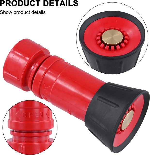 DAZZLEEX Heavy Duty Hochdruck-Schlauzdüse in Rot für die Gartenbewässerung und Terrasse - Bild 1