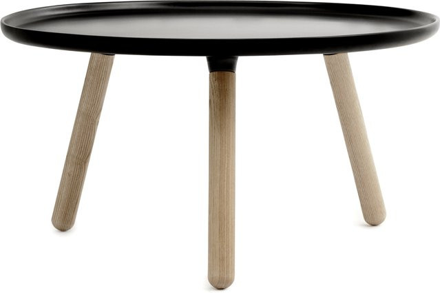 Normann Copenhagen Tablo groß Beistelltisch in Schwarz aus Kunststoffgemisch und Esche - Bild 1