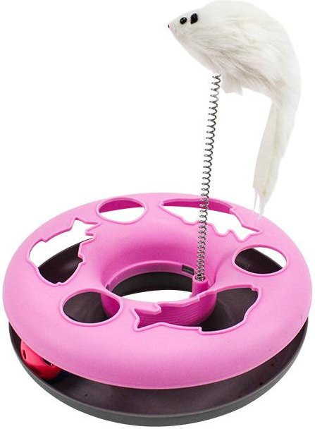 Love Home Garden Katzenspielzeug, Rollbahnen mit Feder, rosa - Bild 1
