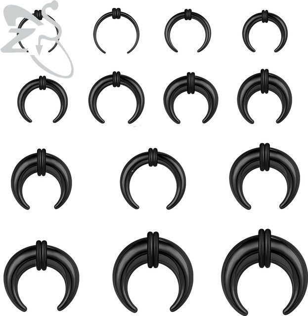 Septum Ring Edelstahl, Buffalo Horn Nase Piercing, Unisex - Bild 1
