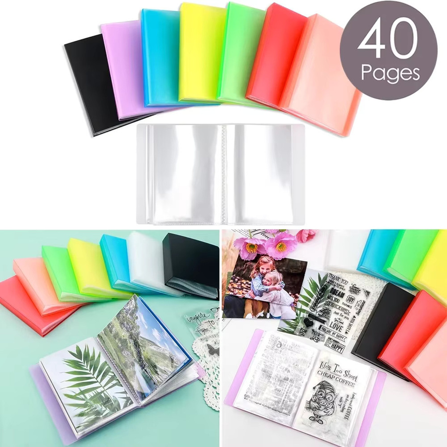 Multicolor Fotoaufbewahrungsalbum mit 40 Seiten im A6-Format für Stempel und Stanzformen, Organizer-Ordner in Orange und 8 Farben - Bild 2