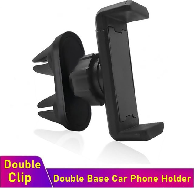 TONGDAYTECH Universal Auto Telefon Halterung für iPhone und Smartphones, Clip für Lüftungsschlitze, Schwarz - Bild 1
