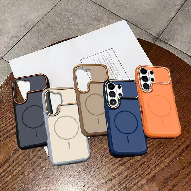 Matte kabellose Ladehülle für Samsung Galaxy S23, S24, S25 Plus und S26 Ultra in Blau - Bild 1