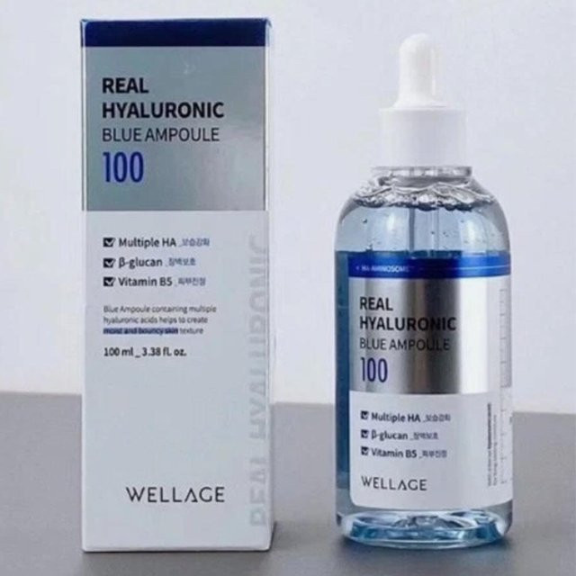 Wellage Echte Hyaluronsäure Blaue Ampulle Serum, Hyaluronsäure, β-Glucan, Panthenol - Bild 1