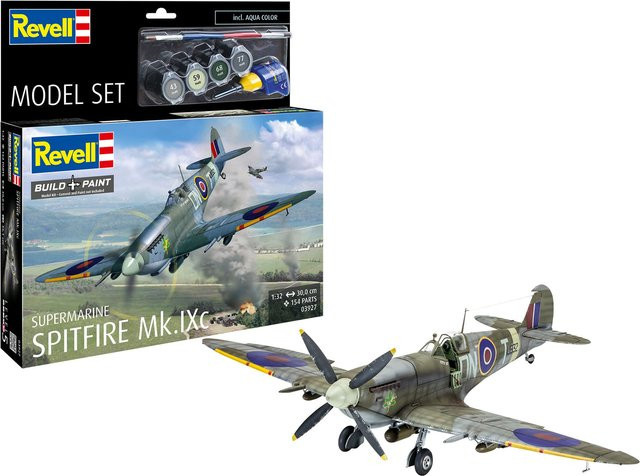 Revell Supermarine Spitfire Mk.IXc, Model Set, 1:32, Grau - Bild 1