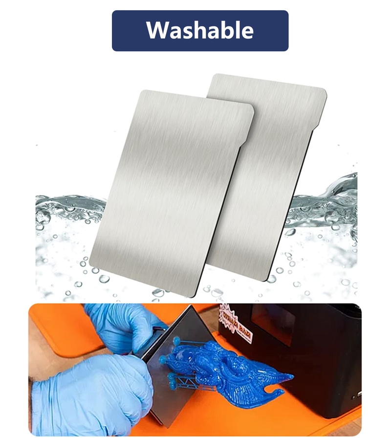 Magnetische Bauplatte aus Federstahl für Anycubic Photon Mono 2 4 X 6K 6ks M3 Max Plus M5 M5S M7 Pro in Silber - Bild 5