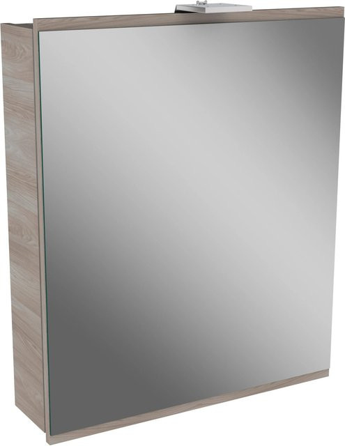Fackelmann Spiegelschrank Lima in Grau mit Softclose Türen, LED-Beleuchtung und Steckdose, B/T/H: 60 x 15,3 x 73 cm - Bild 1