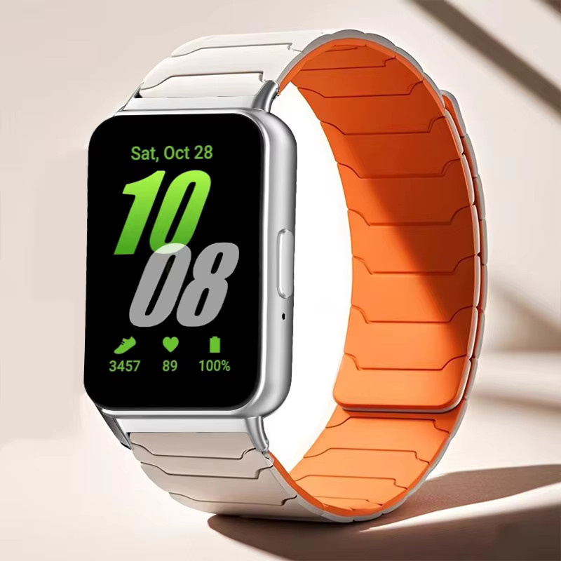 Uhrenarmband Silikon, Schwarz, Samsung Galaxy Fit 3, Unisex - Bild 1