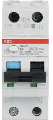 ABB RCBO FI-Schutzschalter und Leitungsschutzschalter 6A in Weiß - Bild 1