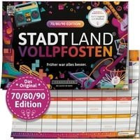 Denkriesen Stadt Land Vollpfosten - 70/80/90 Edition Partyspiel - Bild 1