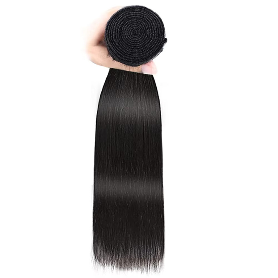 Mamushow Echthaar-Bündel, brasilianisches Remy-Echthaar, schwarz, Unisex - Bild 7