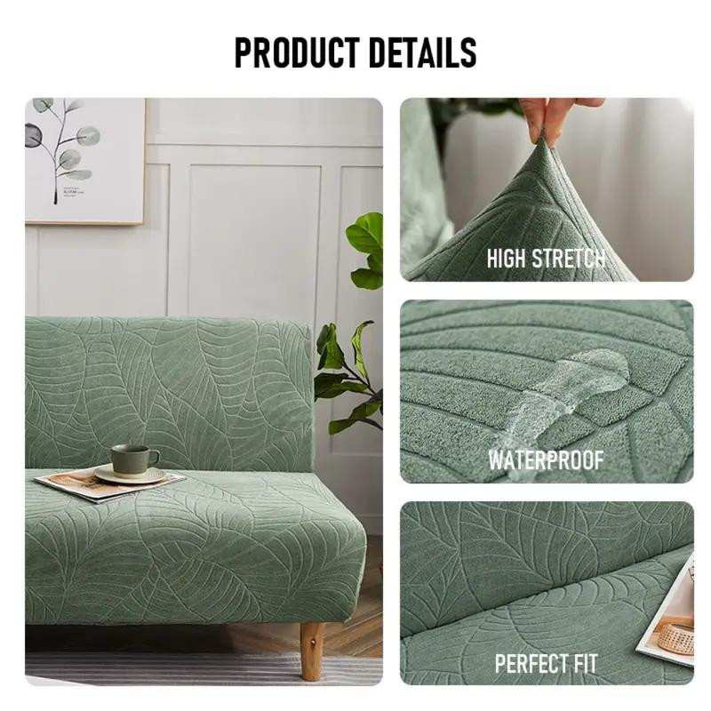 Wasserdichter Stretch Sofabezug von Yiran bag in Lichtgrau, elastischer Sesselbezug aus Polyester, rutschfest und waschbar, Breite: 120 cm bis 155 cm - Bild 2