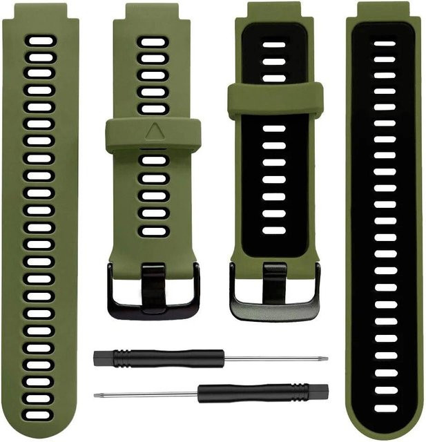 MY-CASE Uhrenarmband Silikon, grün, Unisex, für Garmin Forerunner 735XT 735 220 230 235 620 630 - Bild 1