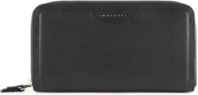 Piquadro Damenbörse, schwarz, mit Smartphone-Fach und RFID-Blocker - Bild 1