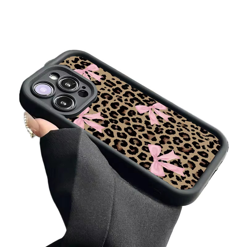 Stoßfeste und wasserdichte Handyhülle mit Leopardenmuster und Schleife für Motorola Moto G04 G14 E13 G34 G10 G20 G30 G22 4G G24 G24 Power G53 G84 in Multicolour - Bild 5