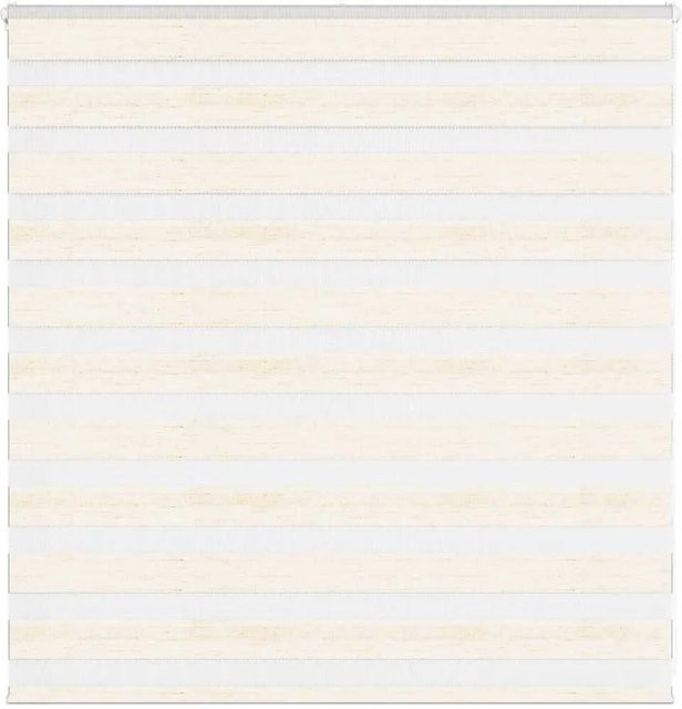 vidaXL Doppelrollo Day & Night in Marmorbeige aus Polyester, Breite: 145 cm, Höhe: 100 cm - Bild 1