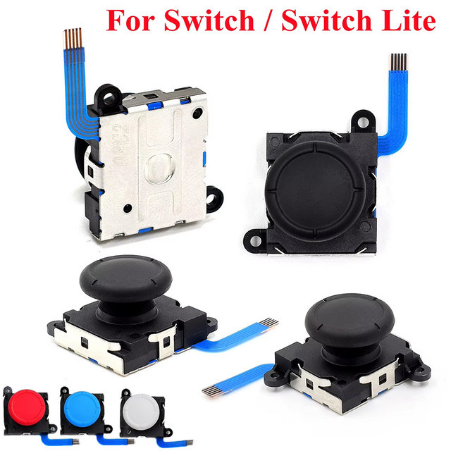 Ersatz-Joystick für Nintendo Switch, Switch Lite und Joycon Controller, Analog Thumb Stick Reparatur-Set in Schwarz oder Blau - Bild 1