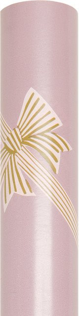 Rico Design Geschenkpapier mit Schleifen und Streifen in Rosa - Bild 1
