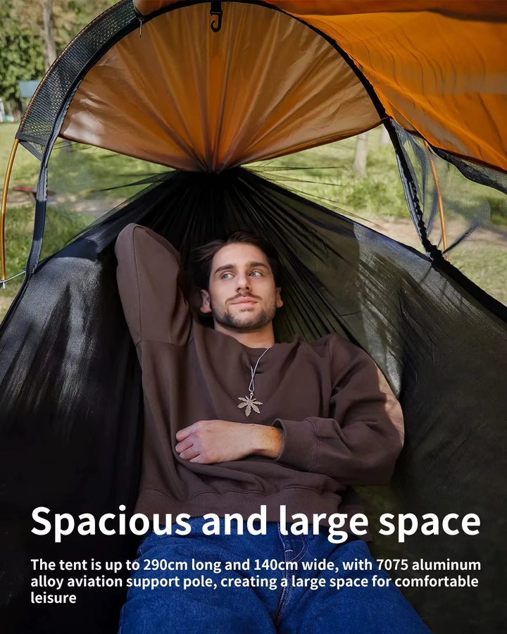 Traveler Camping-Hängematte mit Moskitonetz und Sonnen canopy für 1–2 Personen, Tragfähigkeit 200 kg - Bild 2