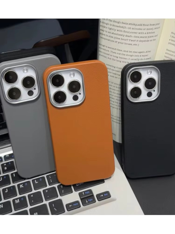 Fundas Business-Handyhülle mit Lederstruktur aus weichem TPU für iPhone 17, 16, 15, 14, 13, 12, 11 und Pro Max, stoßfest, braun - Bild 4