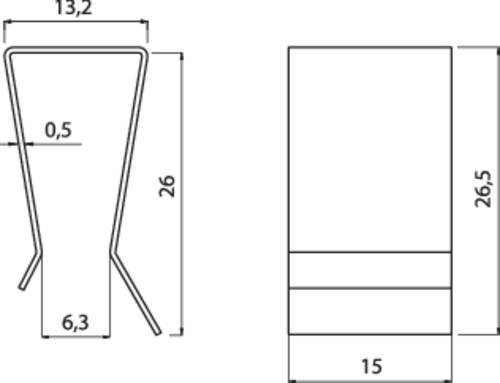 Fischer Elektronik Transistor-Klammer für TO-247 und TO-218 Gehäuse, B/T/H: 26,5 x 15 x 13,2 mm - Bild 1