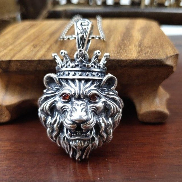 YIRAN Jewelry Ring, 925 Silber, Lion Kopf, Herren - Bild 1