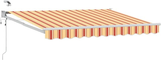 vidaXL Elektrische Ausziehbare Markise aus Polyester in Mehrfarbig, Breite: 350 cm, Tiefe: 200 cm - Bild 1