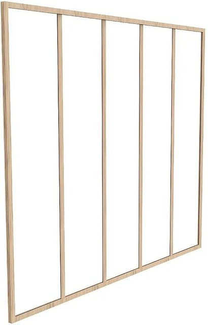 Vente-unique Glaswand Bayview in Naturfarben Hell mit Aluminiumrahmen und Glas, Breite: 150 cm - Bild 1