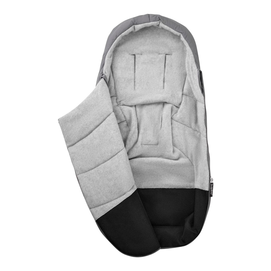 Bugaboo Fleece-Fußsack in Grau mit reflektierenden Elementen und faltbarer Konstruktion - Bild 2